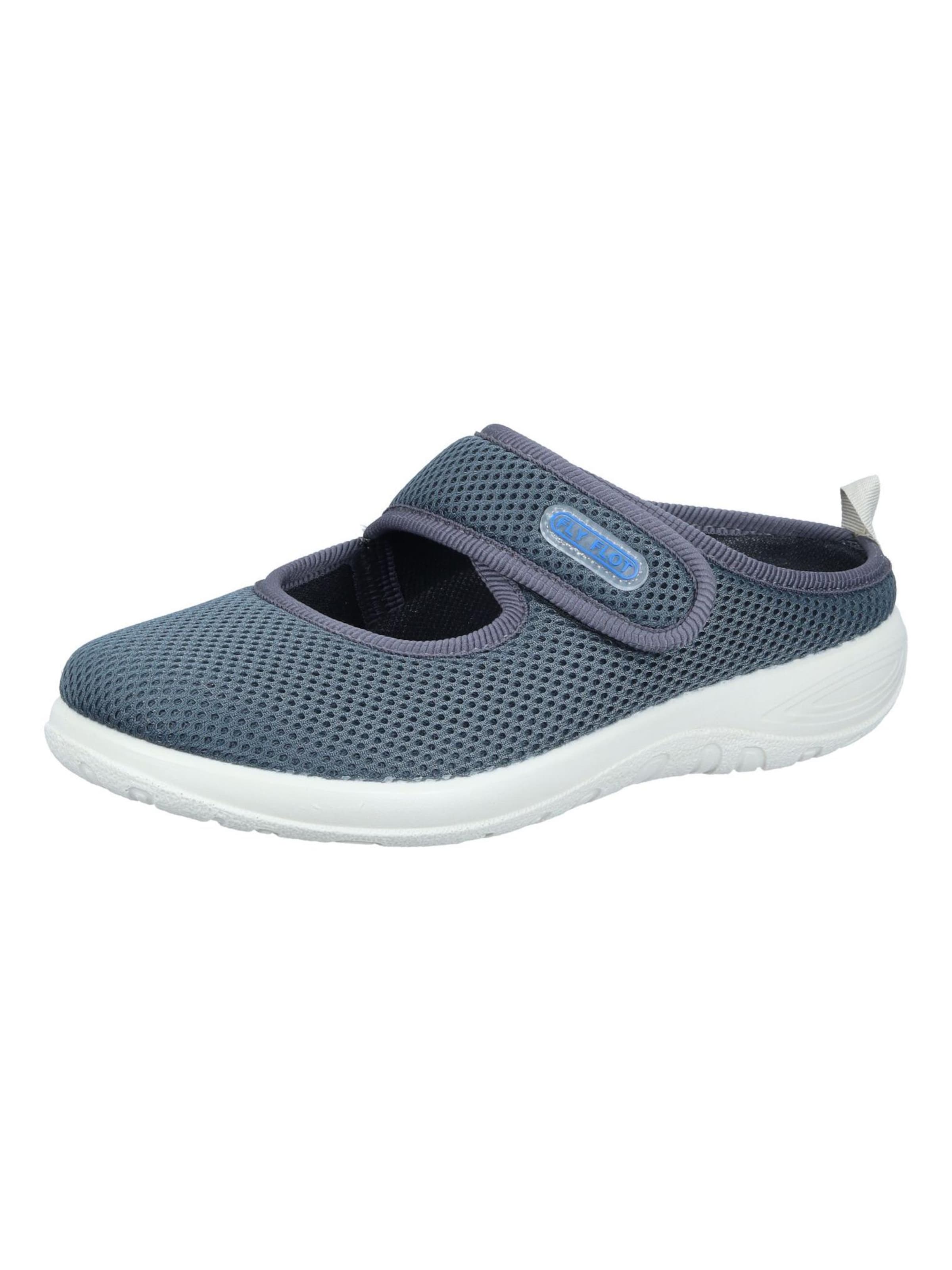 FLY FLOT Slippers in Grey: front