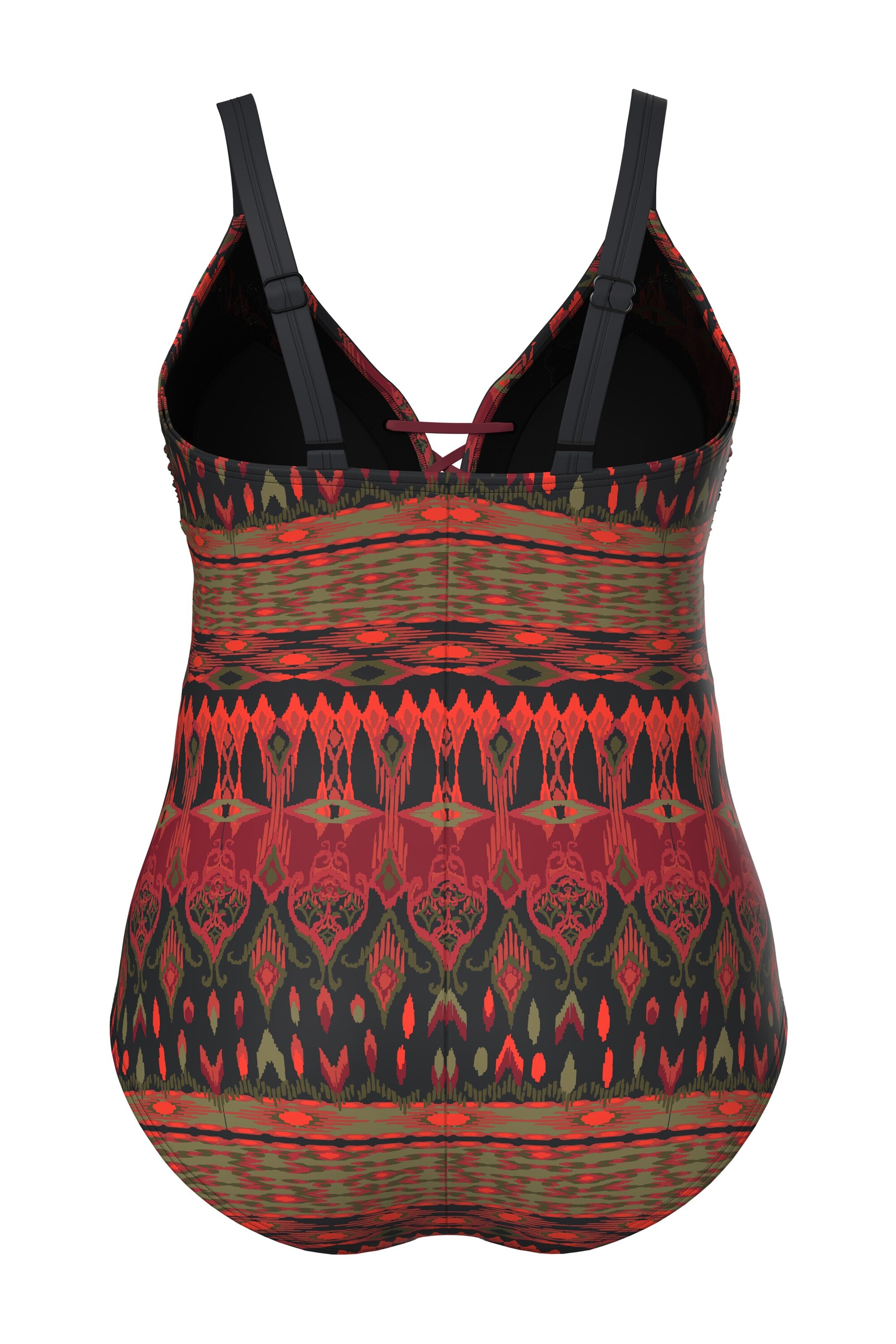 Ulla Popken T-shirt Badpak in Rood