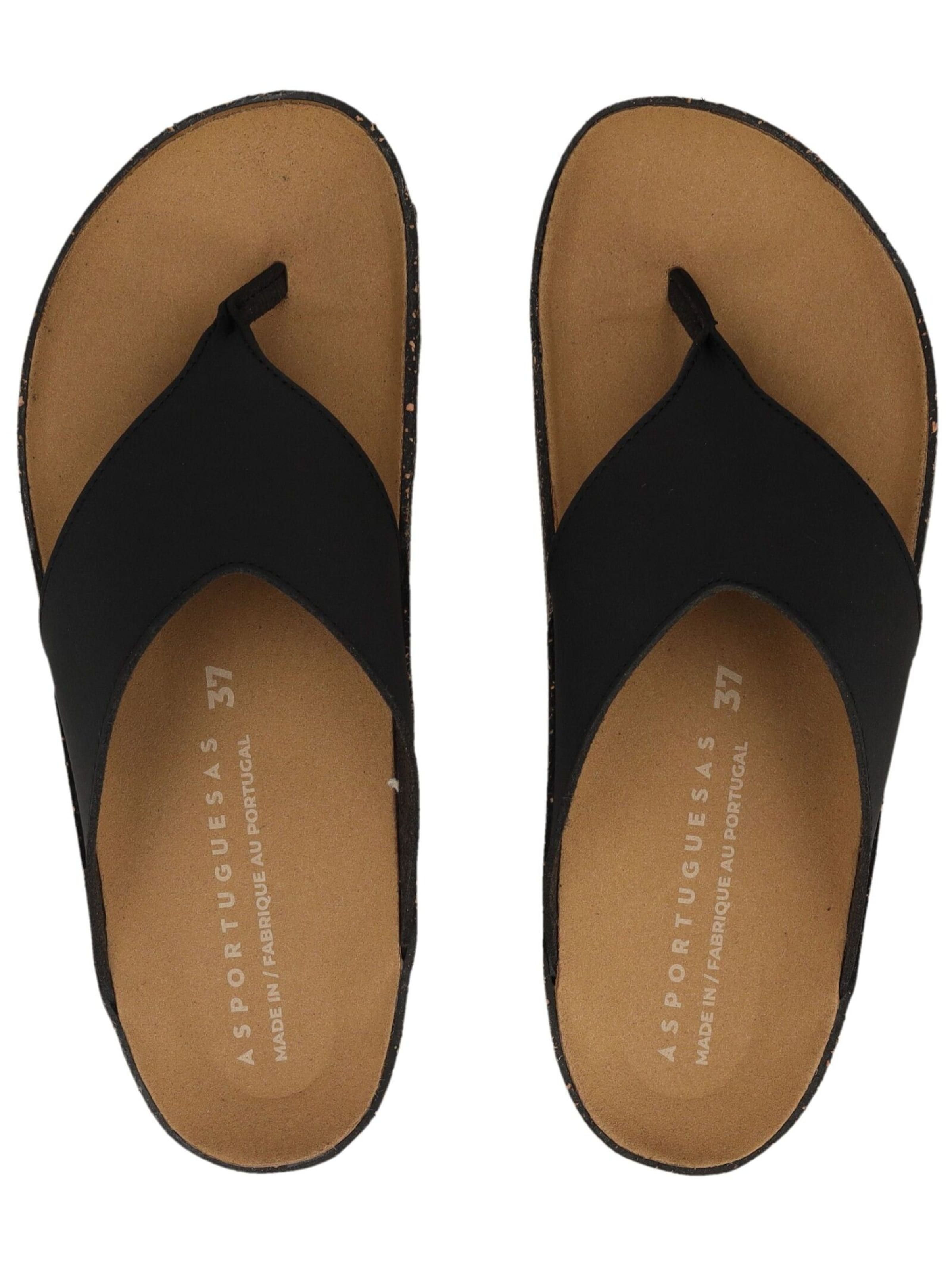 Asportuguesas Zehentrenner in Schwarz