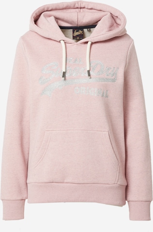 Sweat-shirt Superdry en rose : devant