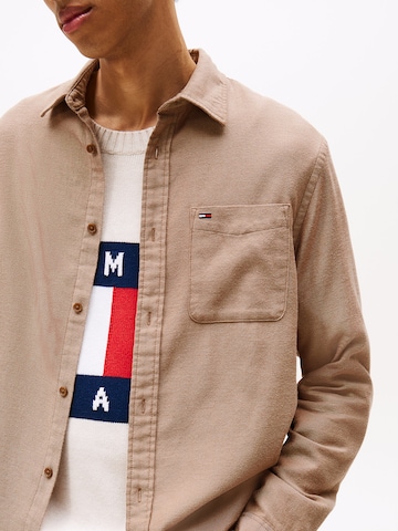 Tommy Jeans Regular Fit Hemd in Beige