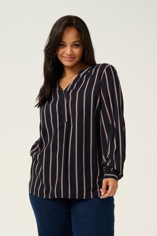 KAFFE CURVE Blouse 'KC Sida' in Black: front