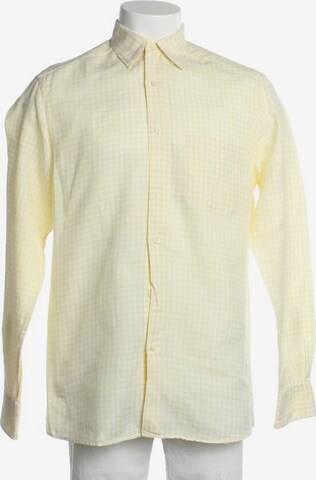 Zegna Button Up Shirt in M in Yellow: front