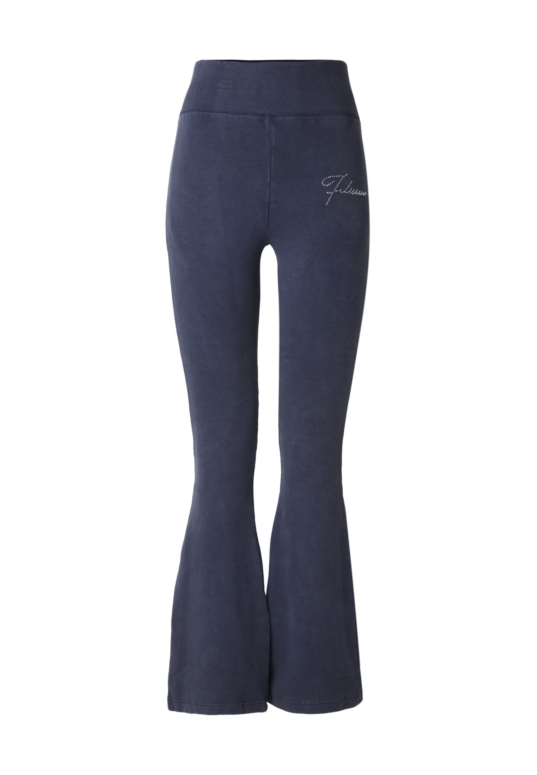 évasé Leggings 'Vintage' Felicious en bleu : devant