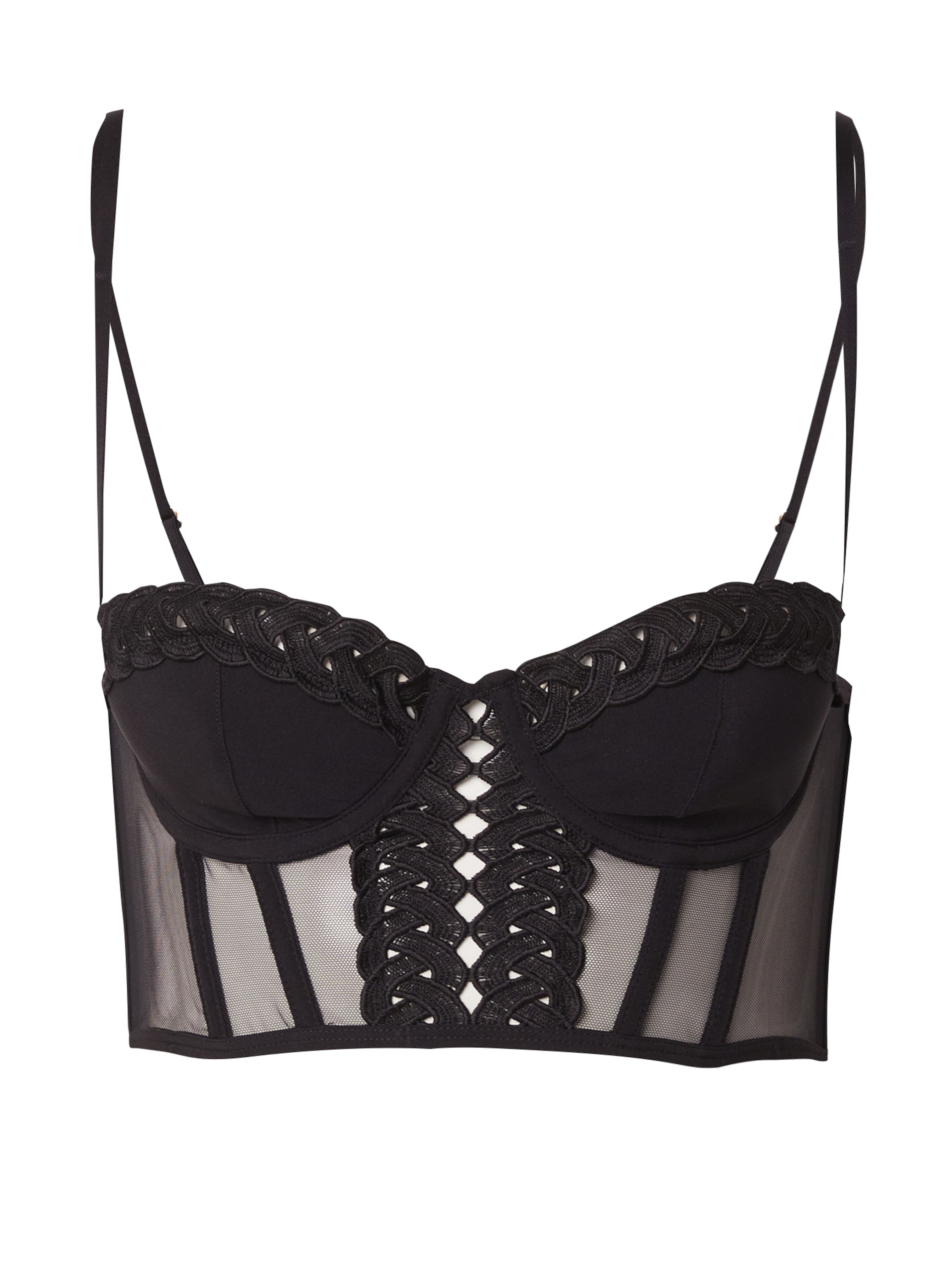 melns ETAM Balconette Krūšturis 'OBSESSION': no priekšpuses