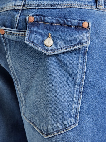 Herrlicher - Tapered Pantalón vaquero cargo 'Dido' en azul