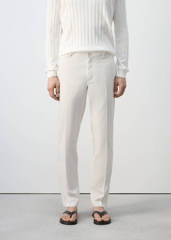 MANGO MAN Regular Pants 'Tenceli' in Beige: front