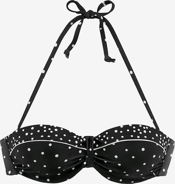 LASCANA Bikini Top in Black: front