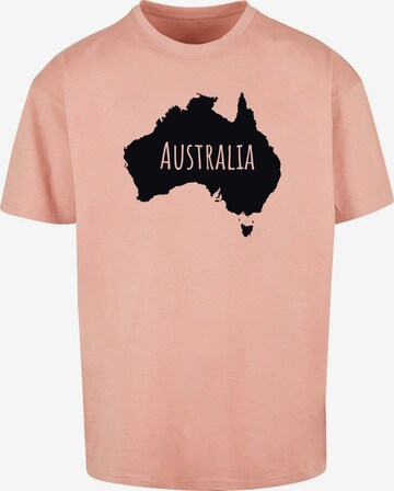 Merchcode Shirt 'Australia' in Roze: voorkant