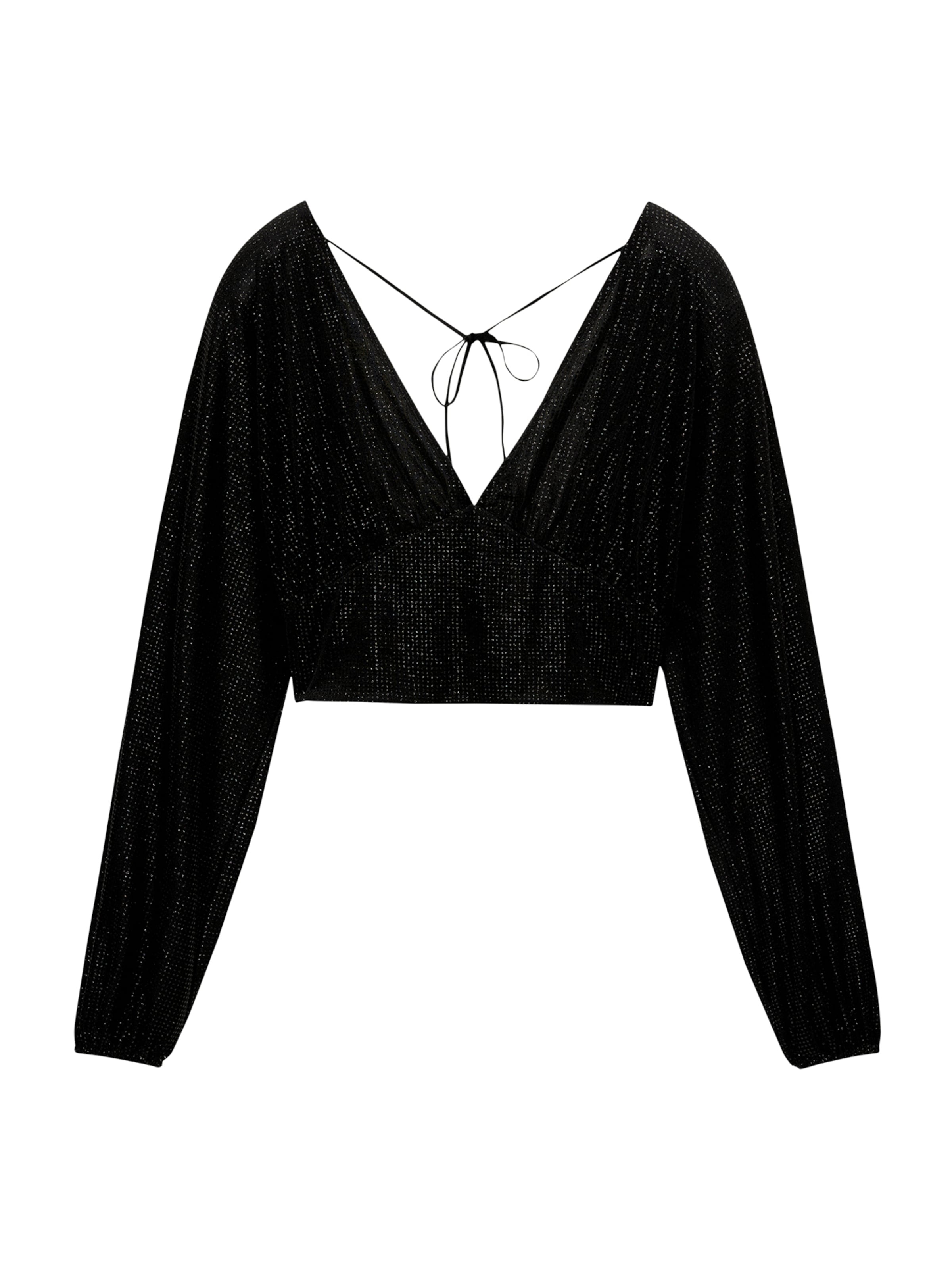Pull&Bear Bluse in Schwarz: Vorderseite
