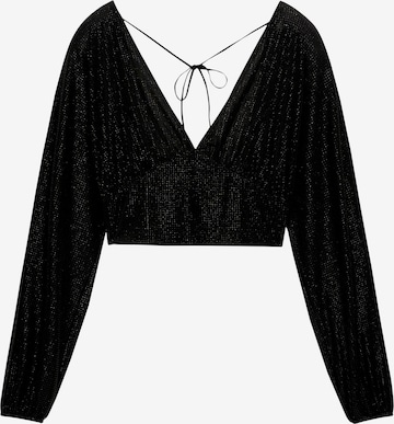 Pull&BearBluza - crna boja: prednji dio