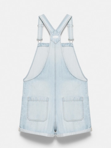 Pull&Bear Loosefit Tuinbroek jeans in Blauw