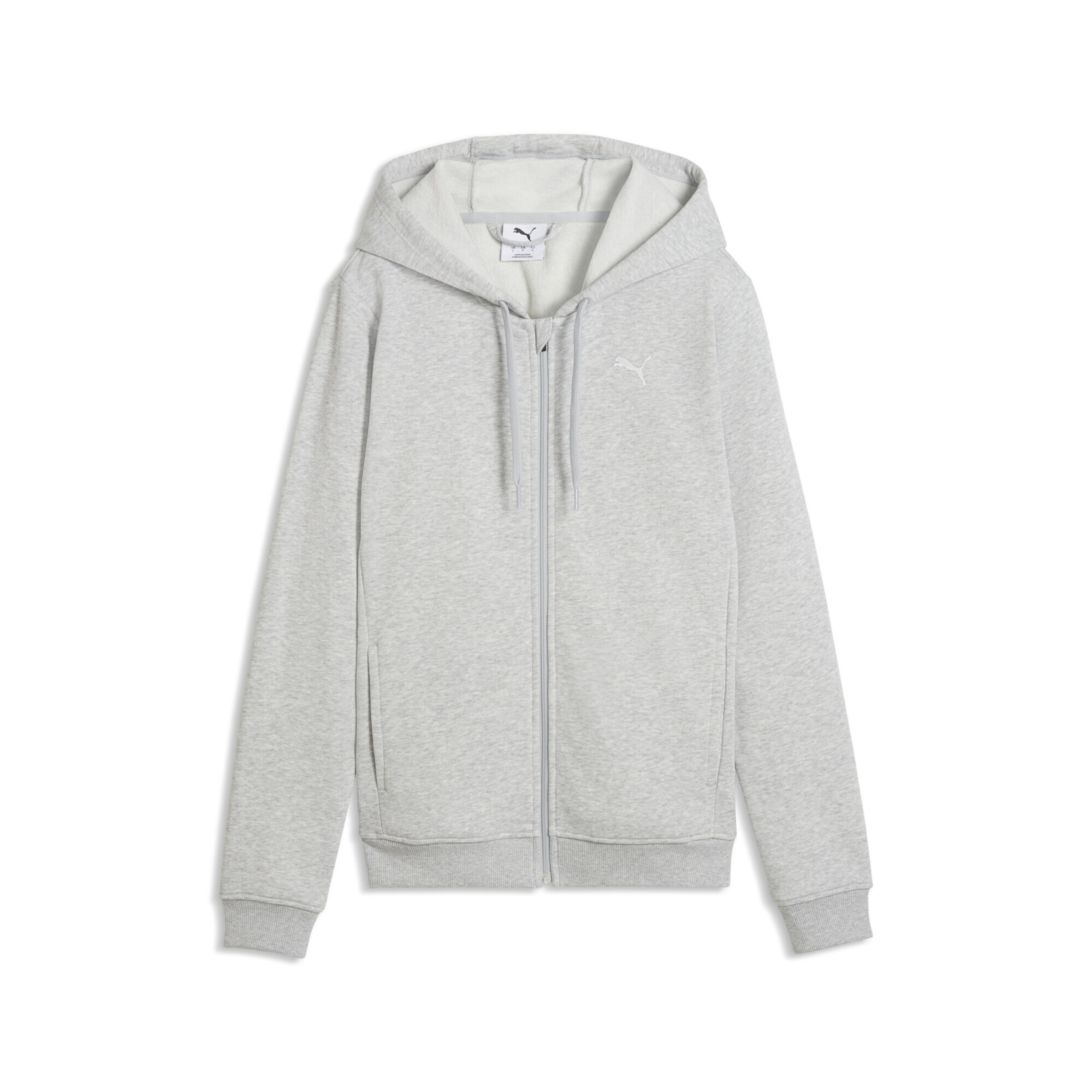 PUMA Athletic Zip-Up Hoodie 'Tad Essential' in Grey: front