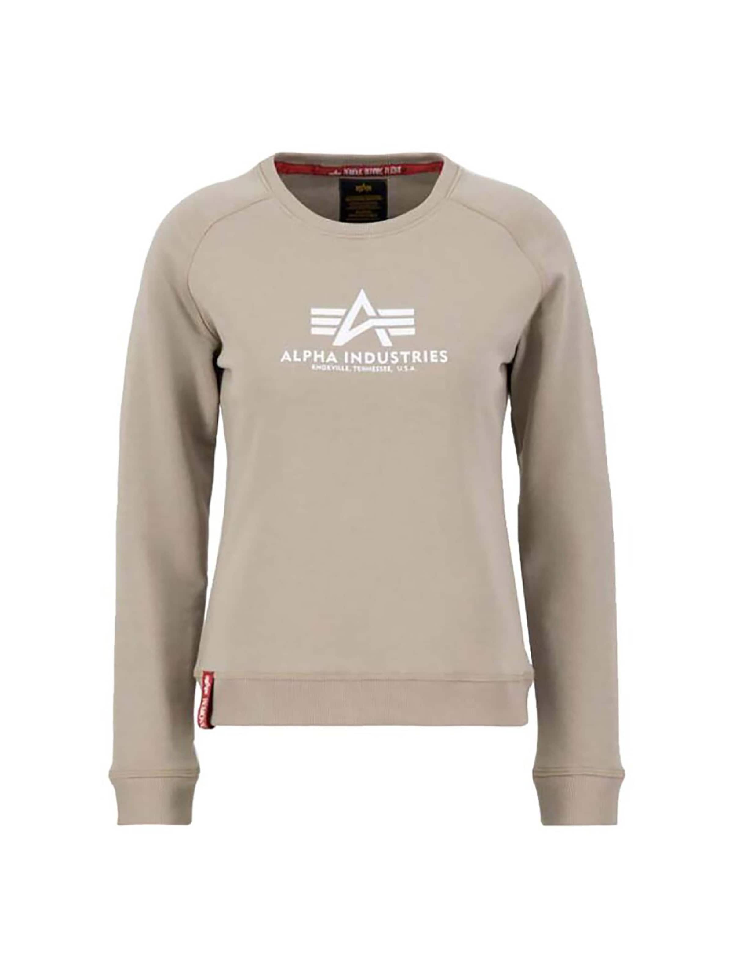 ALPHA INDUSTRIES Sweatshirt 'Basic' in Beige: front