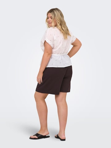 ONLY Carmakoma Regular Pleat-Front Pants in Brown