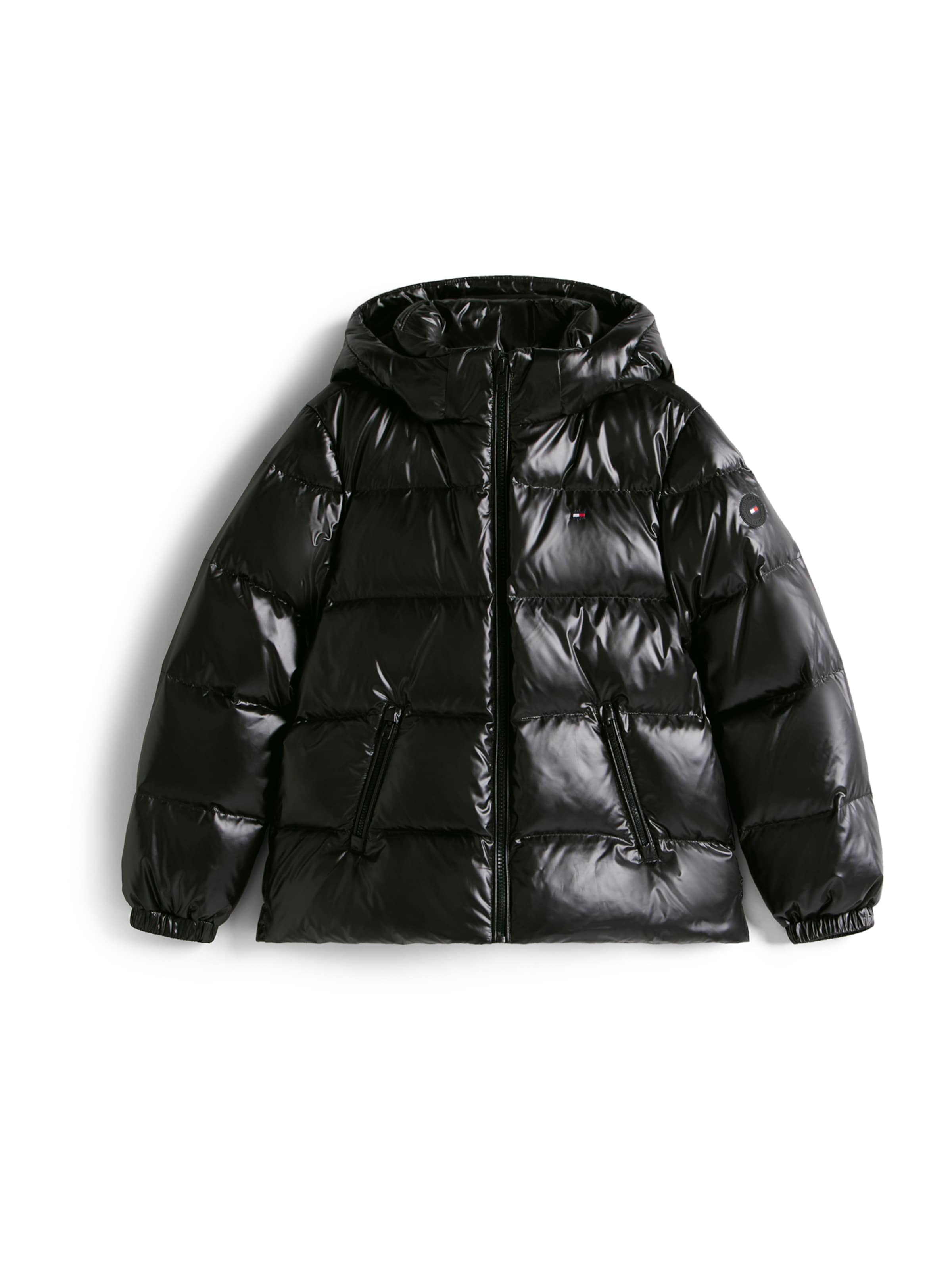 melns TOMMY HILFIGER Starpsezonu jaka 'ESSENTIAL': no priekšpuses