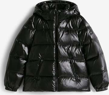 juoda TOMMY HILFIGER Demisezoninė striukė 'ESSENTIAL': priekis