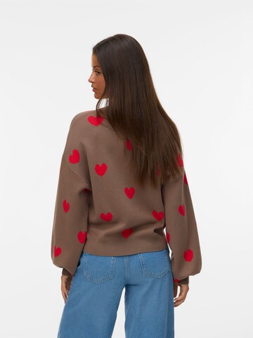 VERO MODA Pullover 'VMSOMEONE' in Braun
