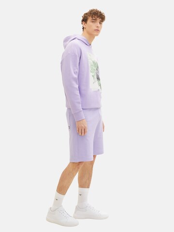 TOM TAILOR DENIM Regular Trousers in Purple