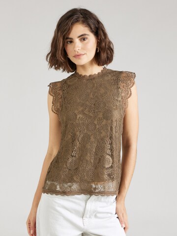 Chemisier 'PCOLLINE' PIECES en marron : devant