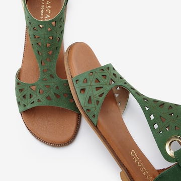 LASCANA T-Bar Sandals in Green