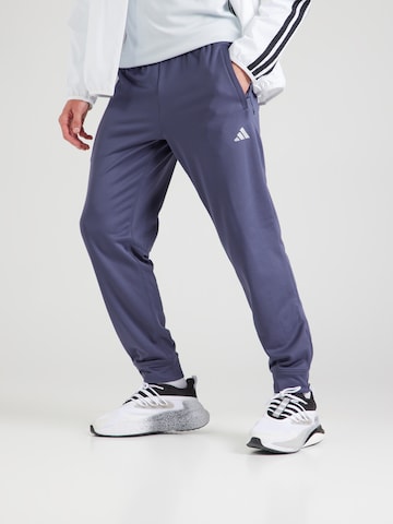 ADIDAS PERFORMANCE Tapered Sporthose in Blau: Vorderseite