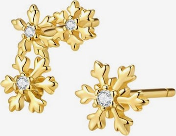 Hey Happiness Ohrringe 'Snowflake Trio' in Gold: Vorderseite