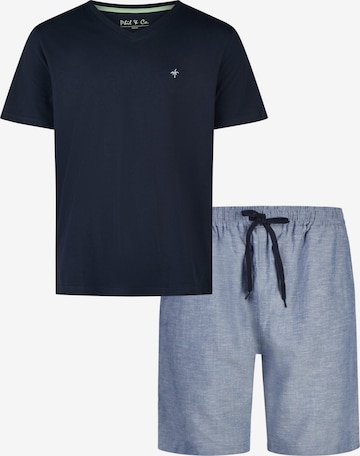 Pyjama court Phil & Co. Berlin en bleu : devant