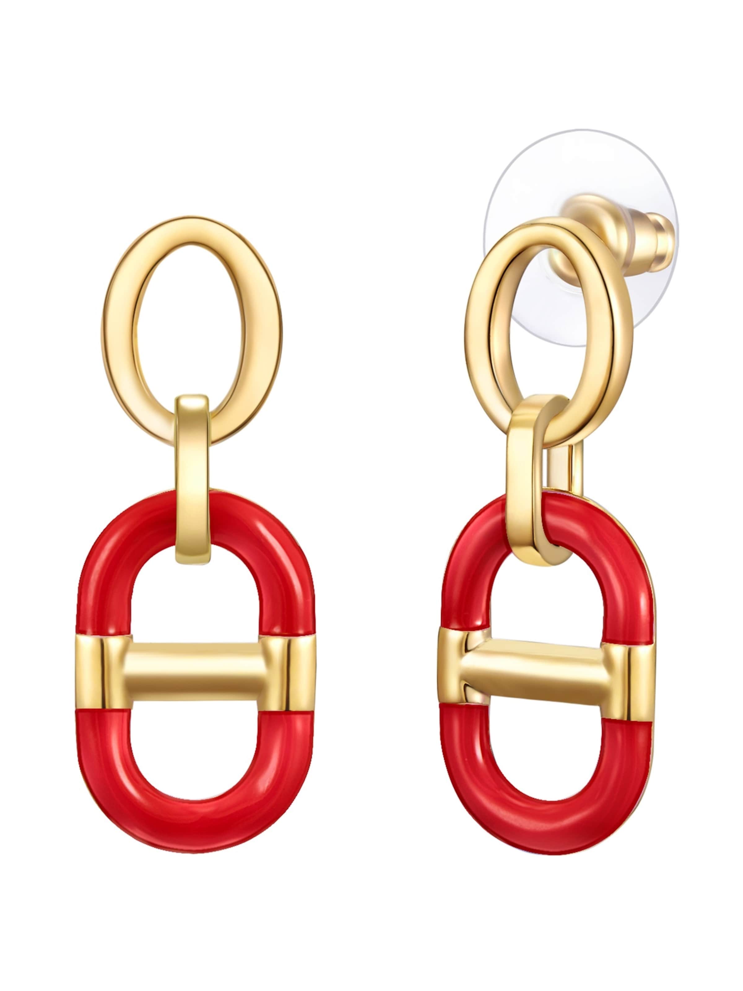 Lulu & Jane Oorbellen in Goud: voorkant