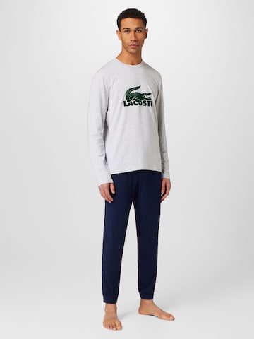 Pyjama long LACOSTE en gris : devant