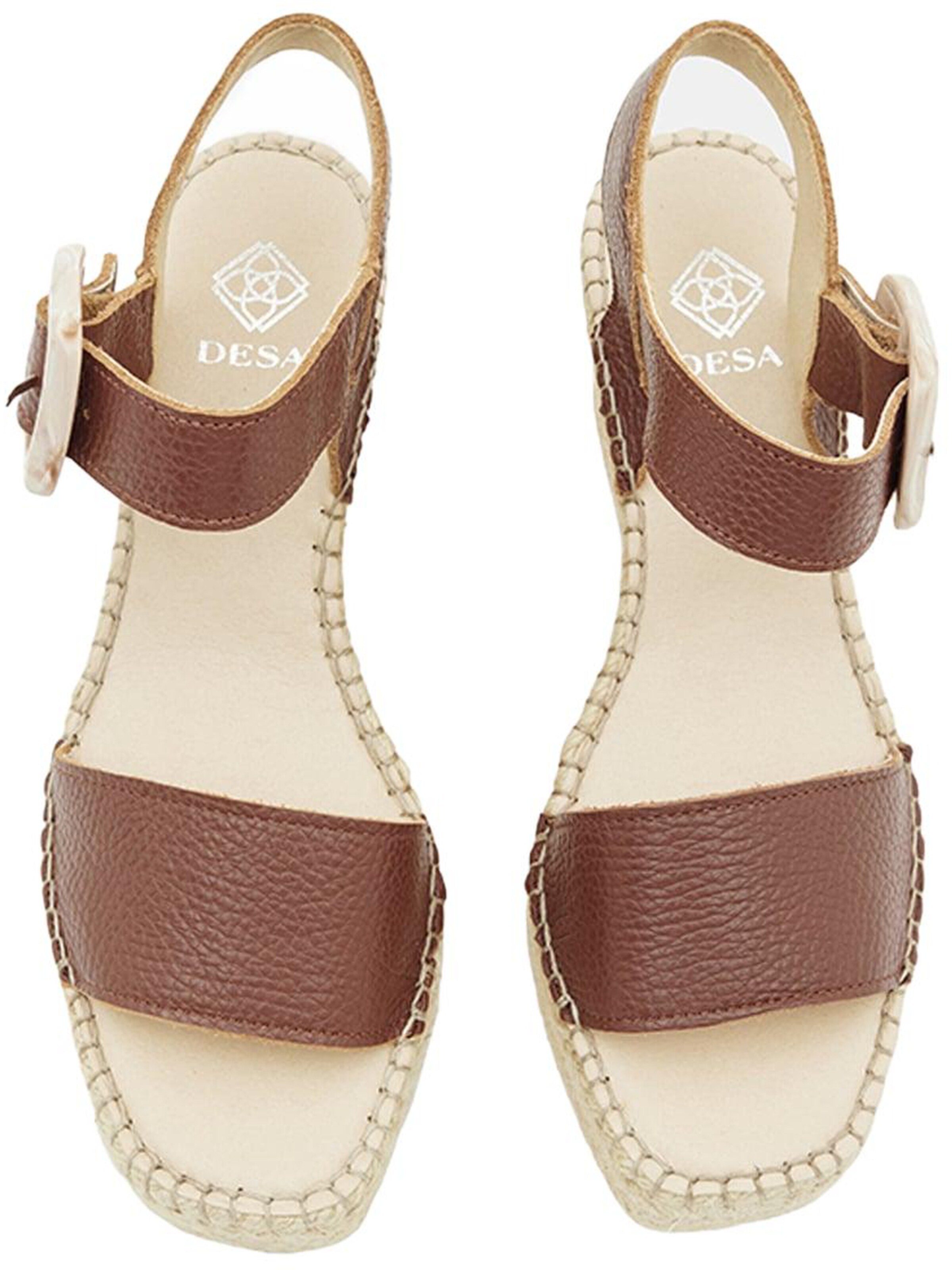 Desa Sandals 'Keilsandalen' in Brown