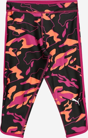 PUMA Skinny Workout Pants in Pink: front