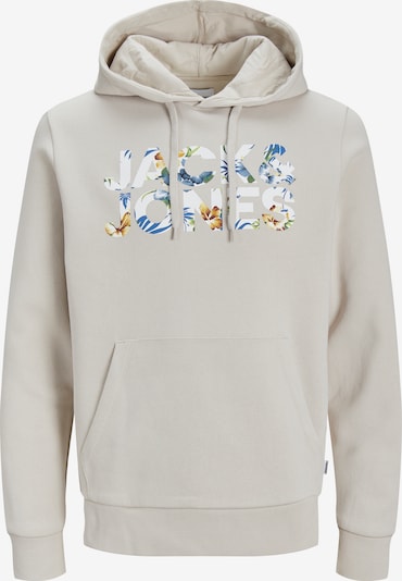 S dydžio Megztinis be užsegimo 'JJEJeff' iš JACK & JONES, spalva – glaisto spalva / mėlyna / garstyčių spalva / balta, Prekių apžvalga