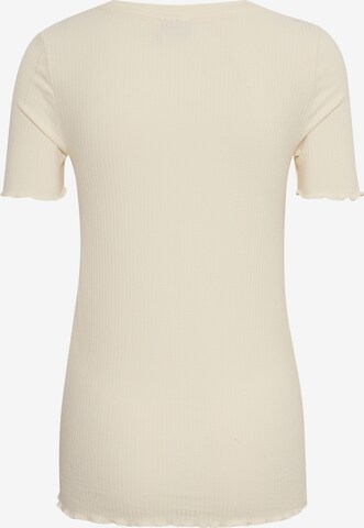 T-shirt 'Drew' Kaffe en blanc