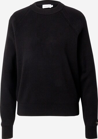 Pull-over 'ESSENTIAL' Calvin Klein en noir : devant