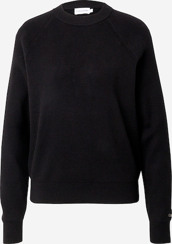 Pulover 'ESSENTIAL' de la Calvin Klein pe negru: față