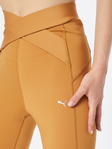 PUMA Skinny Workout Pants in Brown