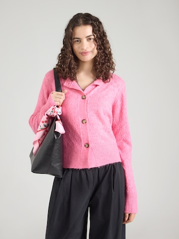 ABOUT YOU Knit cardigan 'Maureen' in Pink: front