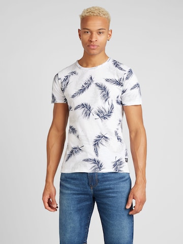 Key Largo Shirt 'SOUTH BEACH' in White: front