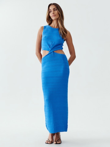Calli - Vestido de punto 'SHARNIE' en azul: frente