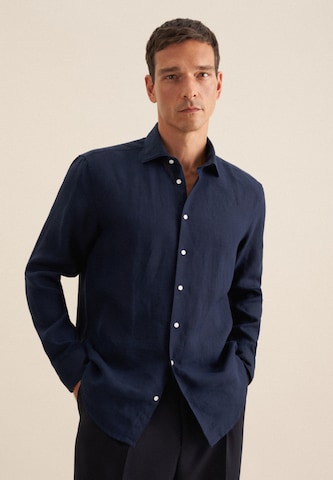SEIDENSTICKER Regular fit Overhemd in Blauw: voorkant