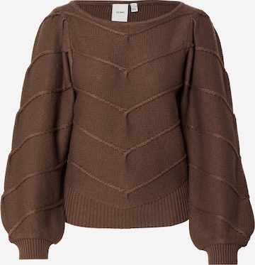 Pull-over 'PILAR' ICHI en marron : devant