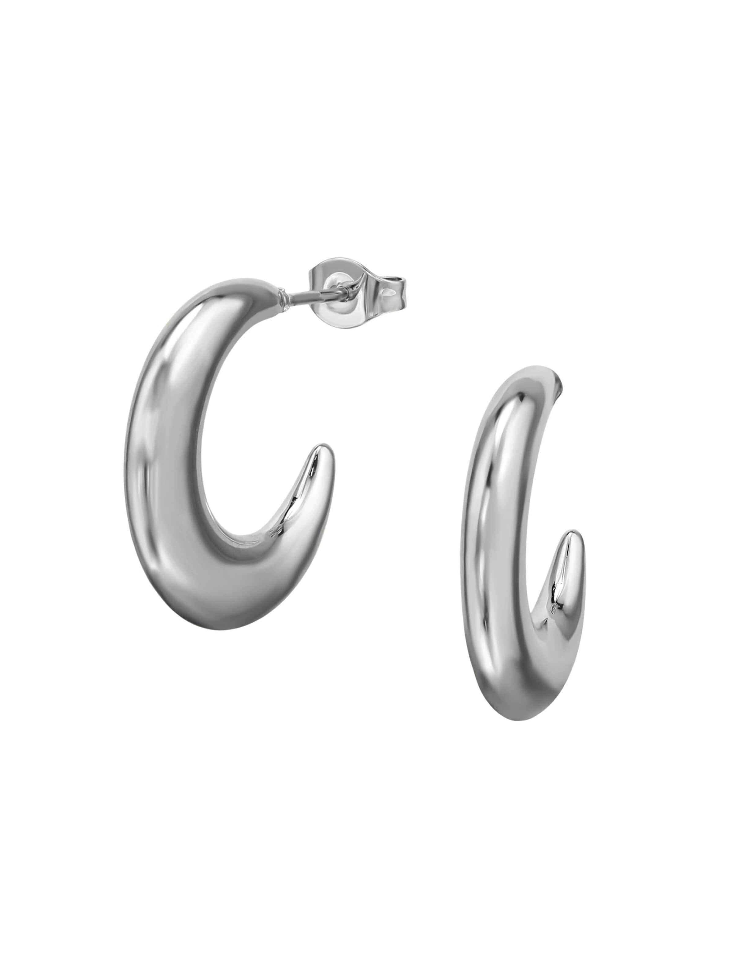 Maxte Earrings in Silver: front