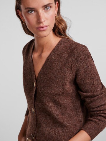 PIECES Knit Cardigan 'Ellen' in Brown