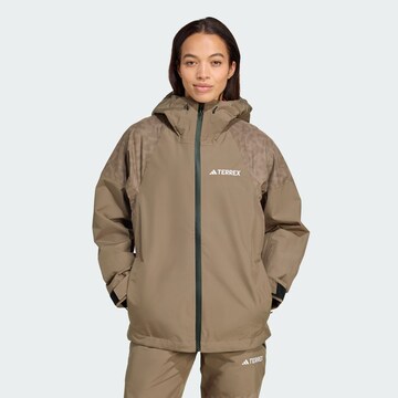 ADIDAS TERREX Outdoorjas 'Xperior Hybrid' in Bruin: voorkant