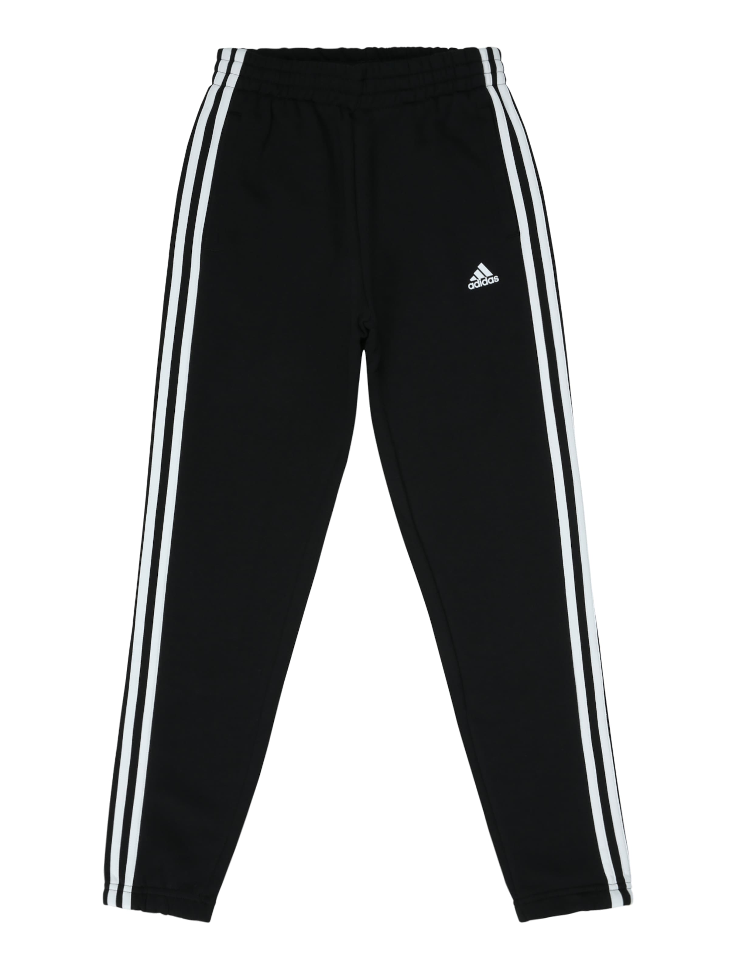 ADIDAS SPORTSWEAR - Tapered Calças de desporto 'Essentials' em preto: frente