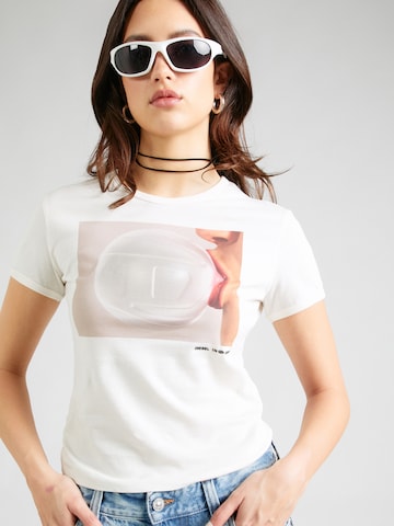 DIESEL T-shirt 'UNCUTIE' i vit: framsida