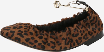 Balerinos su dirželiais iš Twinset, spalva – ruda / Auksas / juoda, Prekių apžvalga