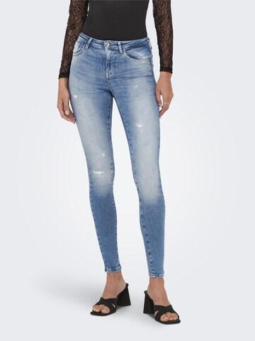 Skinny Jean 'Power' ONLY en bleu : devant