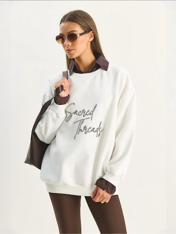 Bianco Lucci Sweatshirt in White